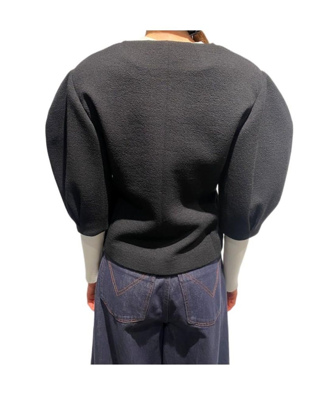 Max Mara Gray Short-Sleeved Casual Jacket