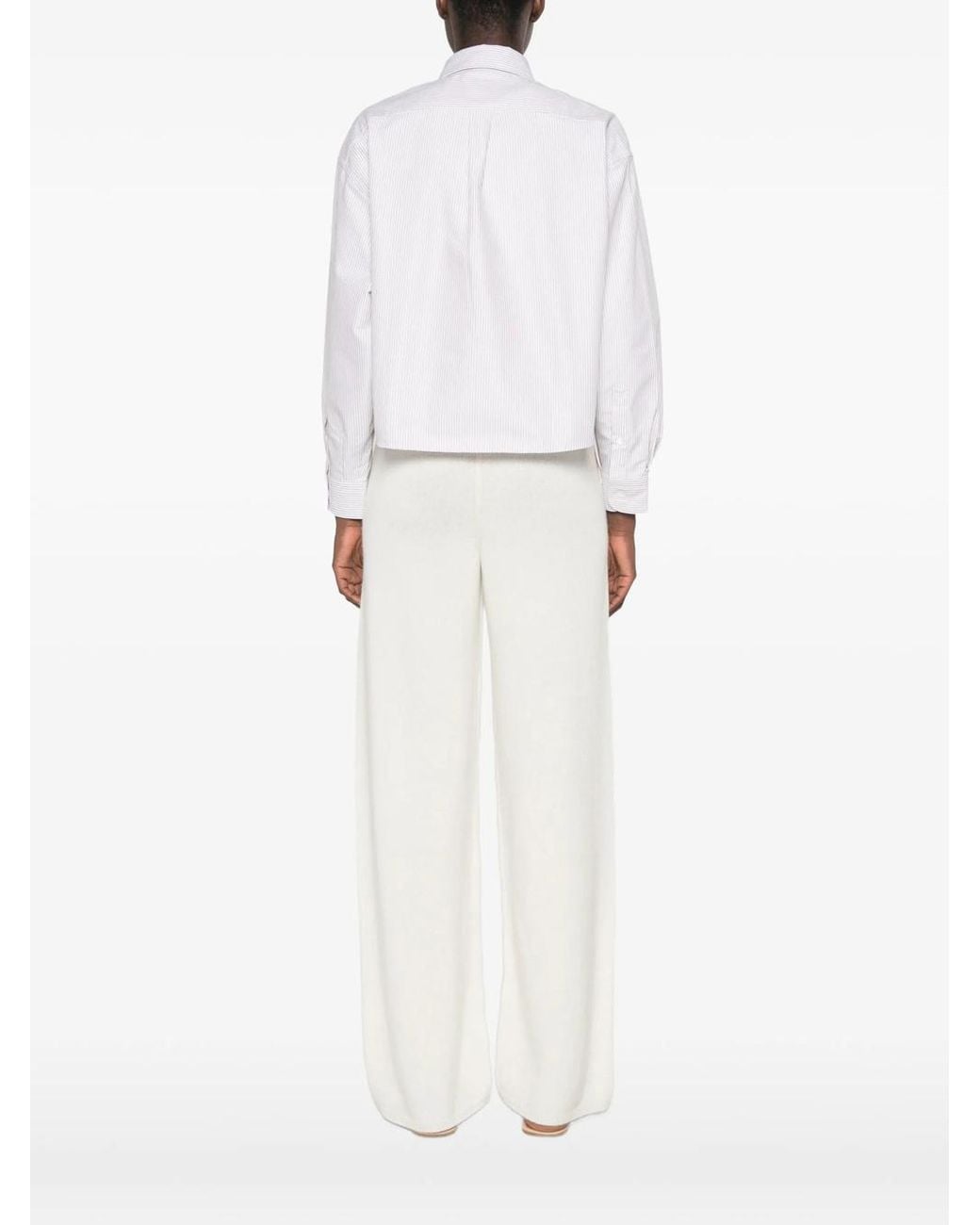 A.P.C. White Striped Shirt