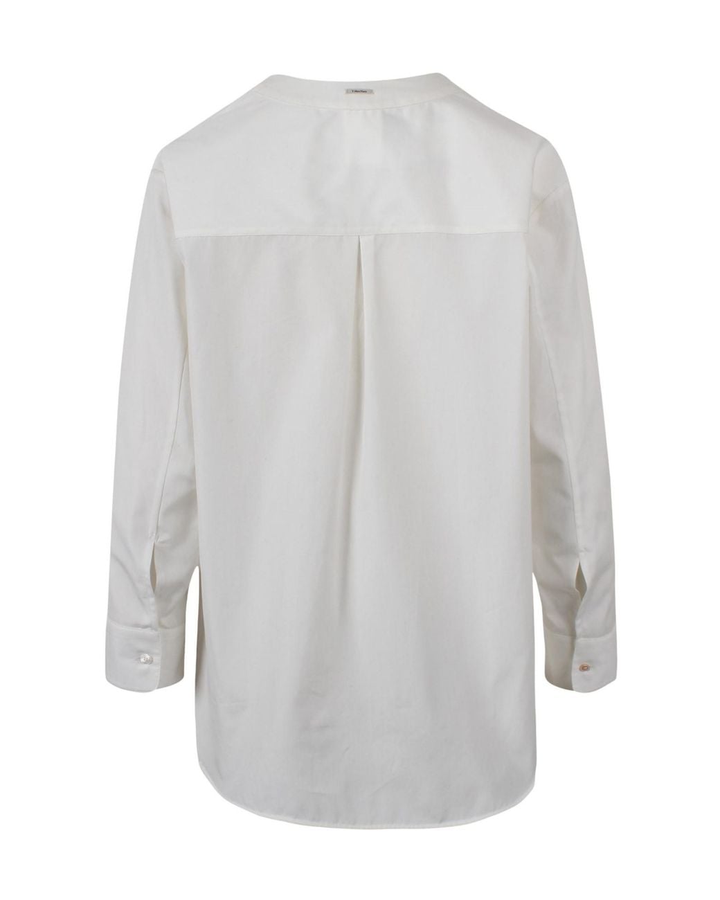 Max Mara White 'S Chicca V-Neck Poplin Shirt