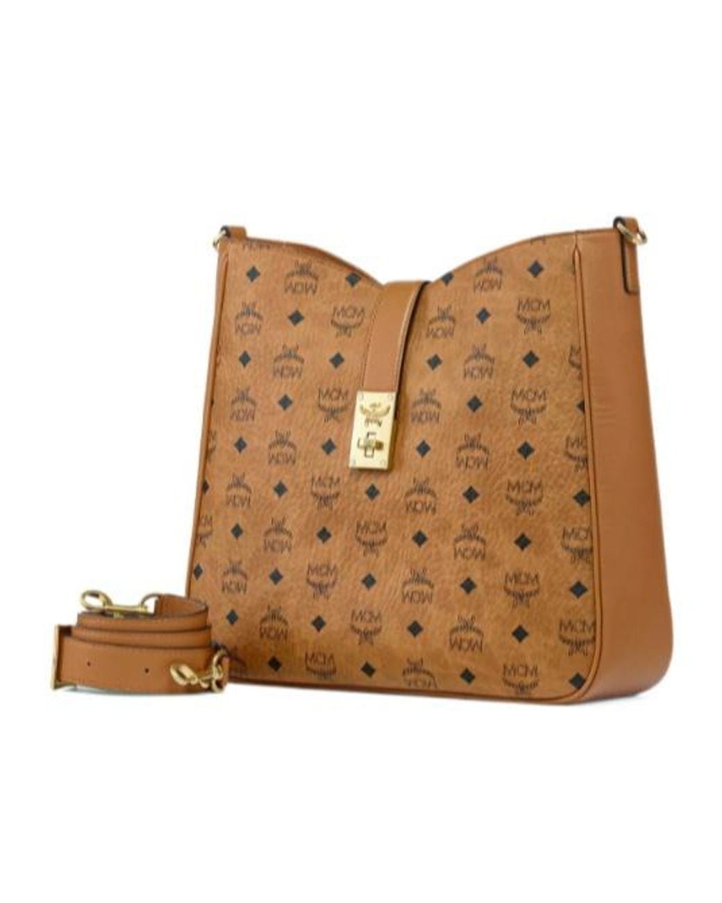 MCM Brown Tracy Monogram Hobo Shoulder Bag for men