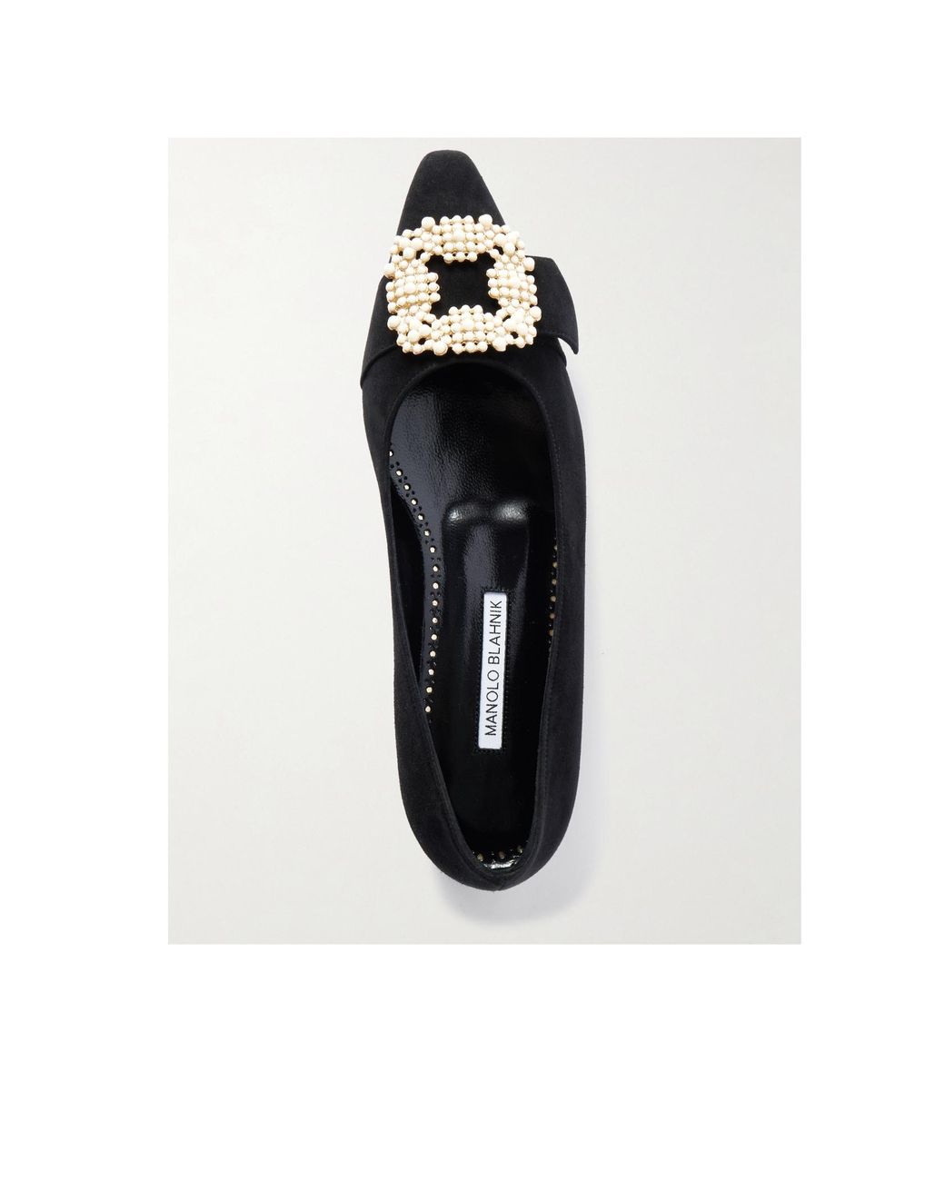 Manolo Blahnik Black Gibfla Ballet Flats
