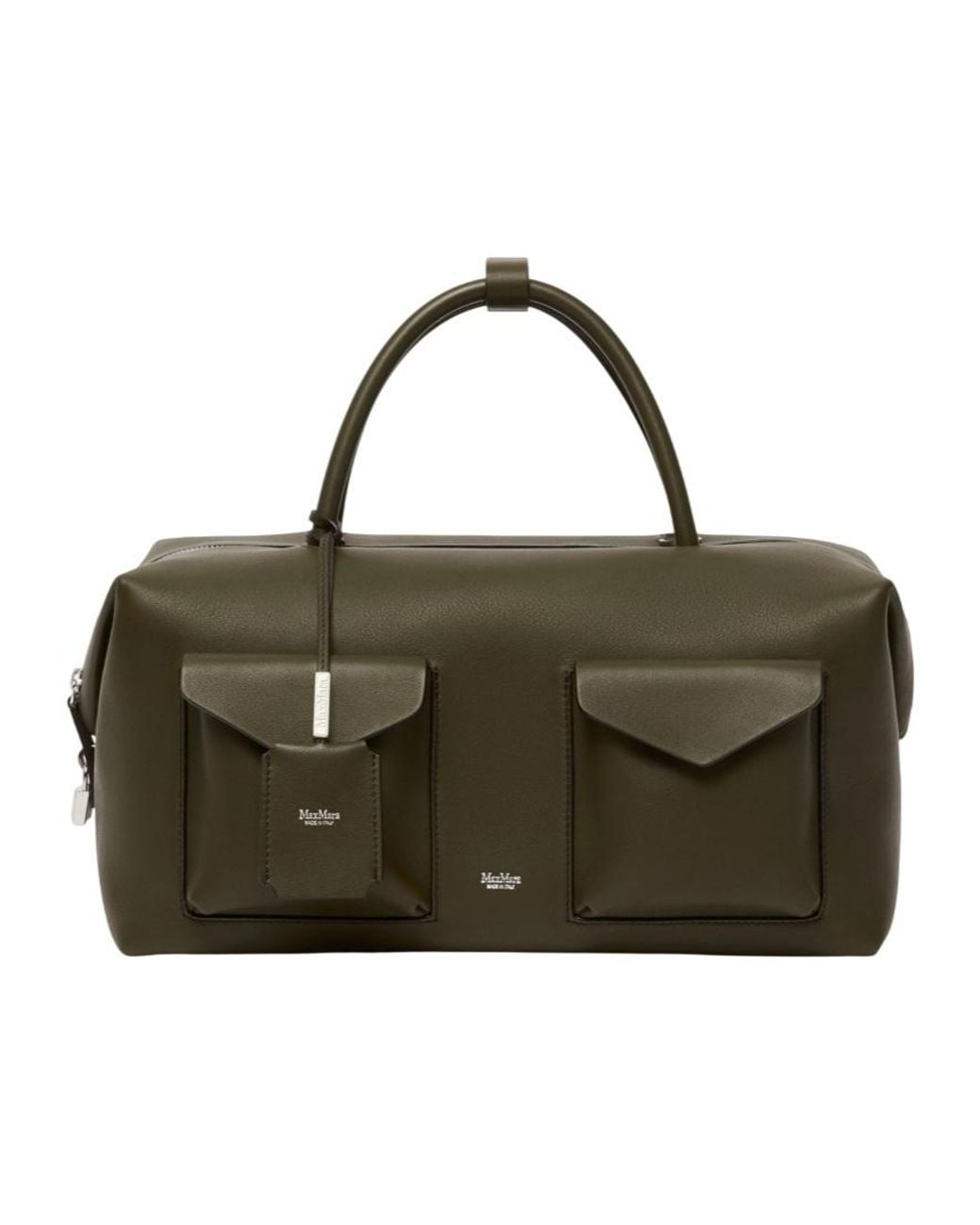 Max Mara Green Holdallcargo Large Boston Bag