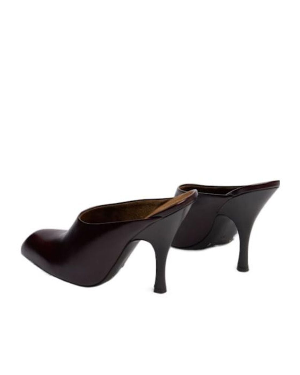 Khaite Brown Closed-Toe Mules With Spool Heel