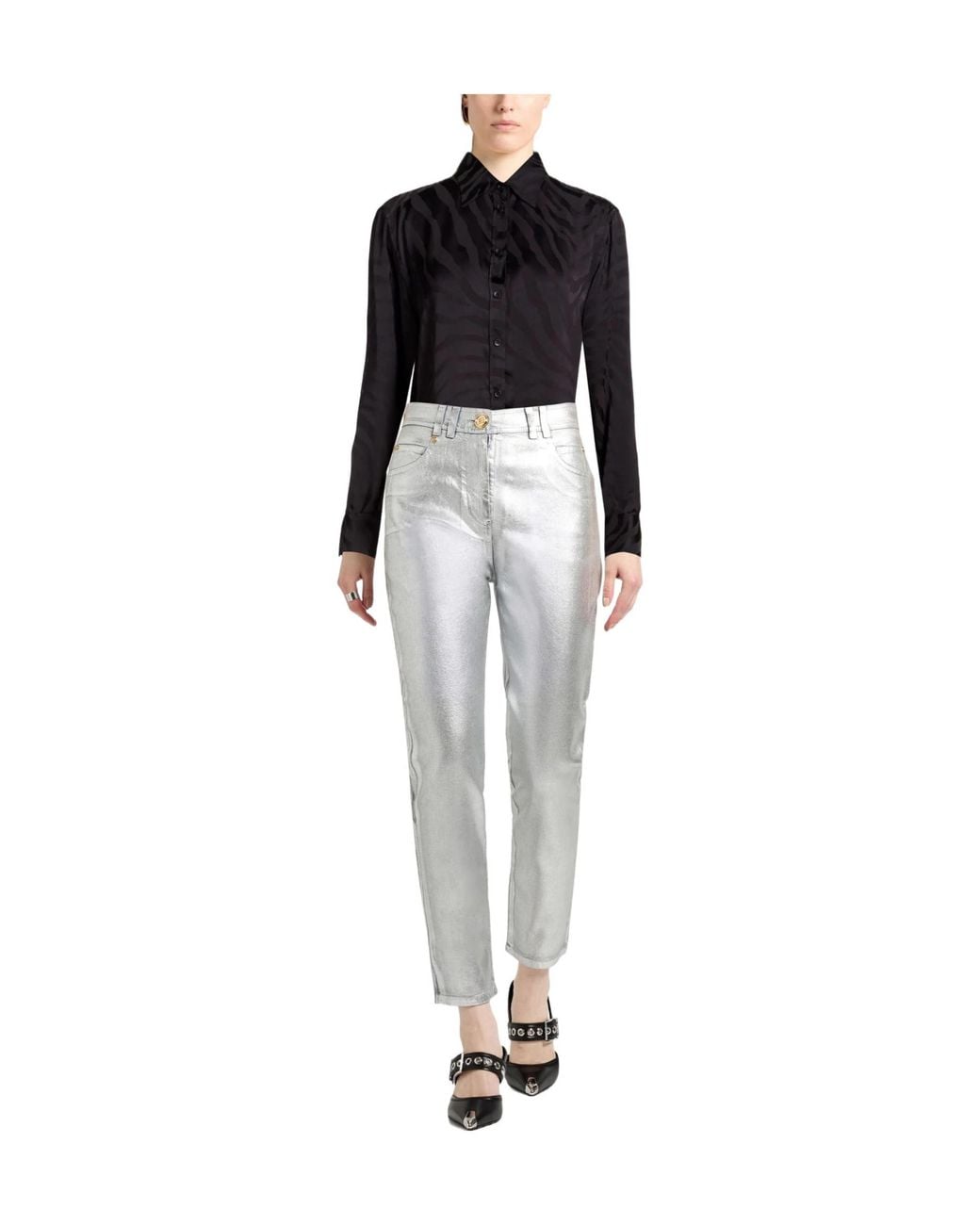 Dolce & Gabbana Black Shirt Viscose, Silk, Elastane