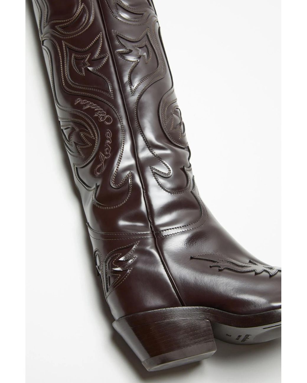 Acne White Pointed-Toe Boots