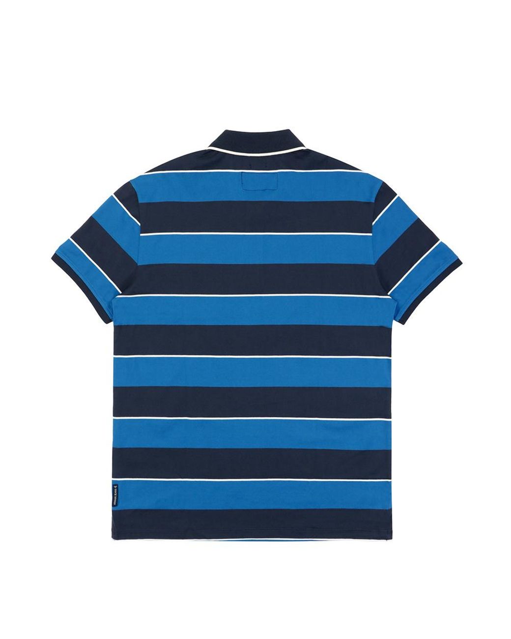 Armani Jeans Blue Striped Logo Polo Shirt for men