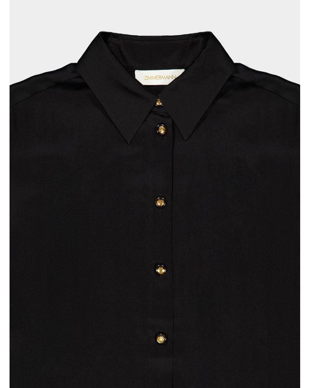 Zimmermann Black Valiant Button-Up Shirt