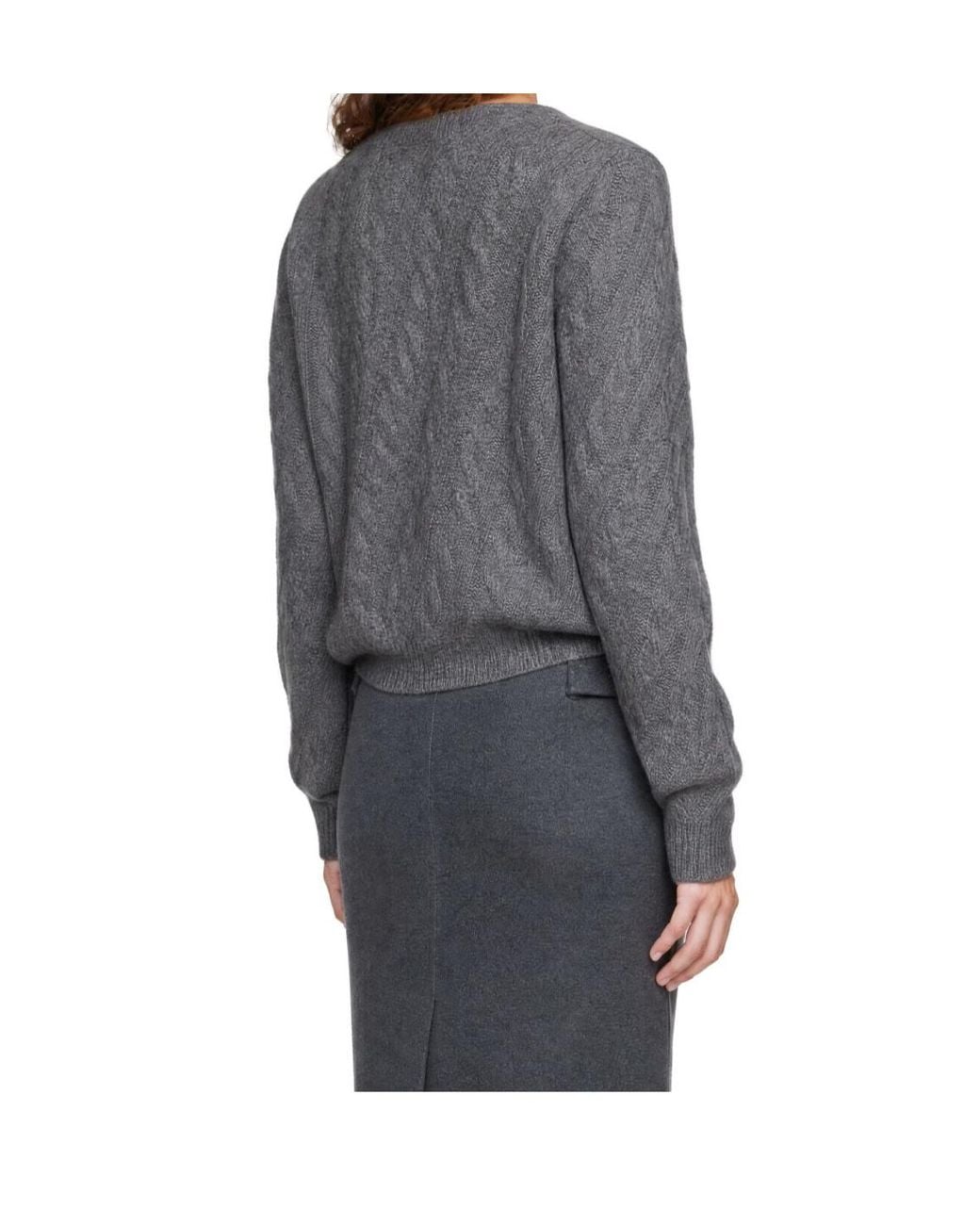 ShuShu/Tong Gray Cable-Knit Cardigan