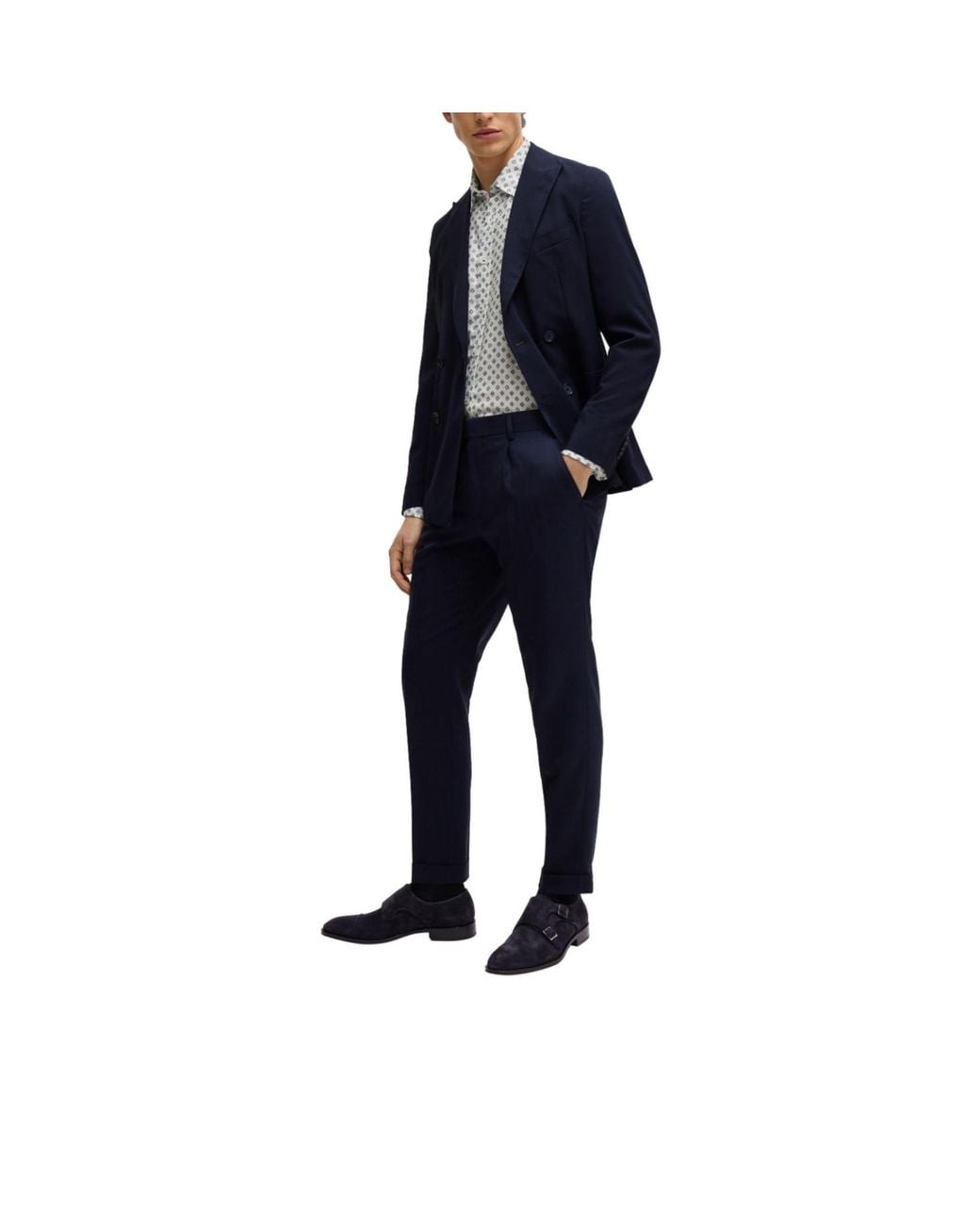Boss Blue Solid Color Loafers for men