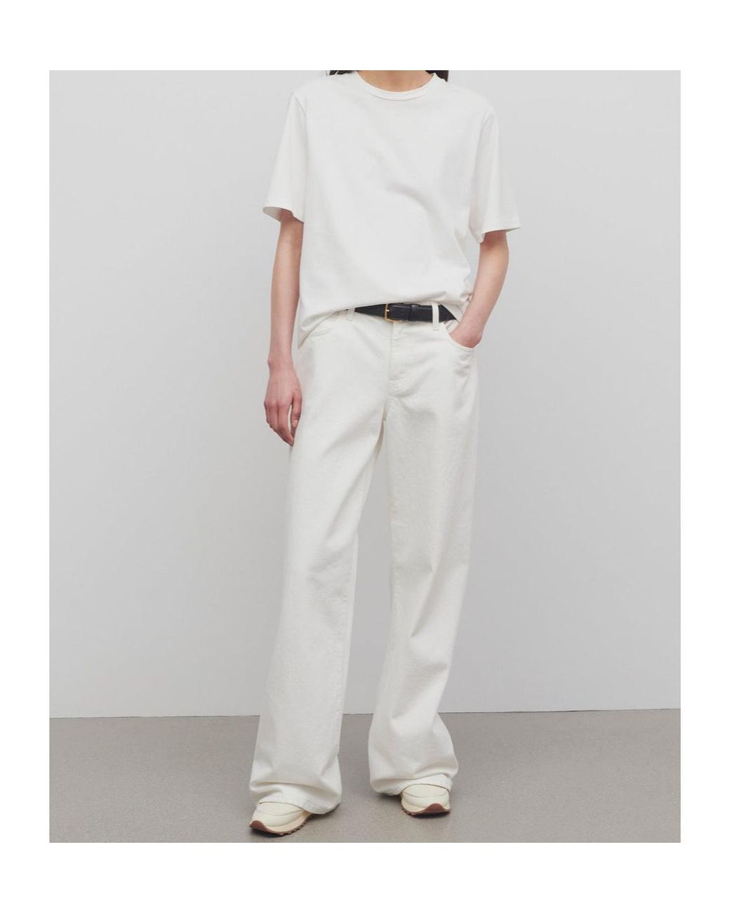 The Row White Eglitta Cotton Jeans