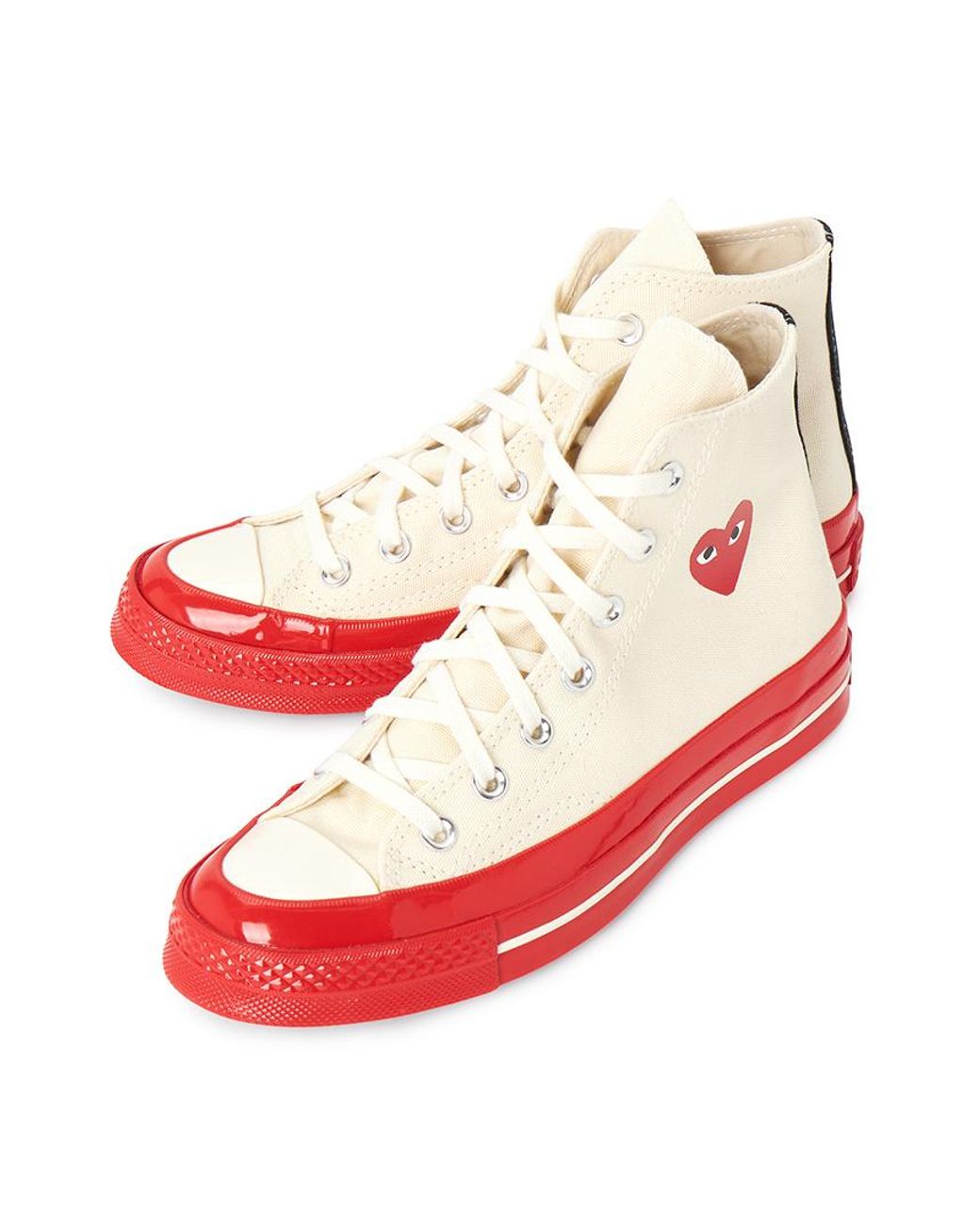 Comme des Garçons Red Round Toe Sneakers for men