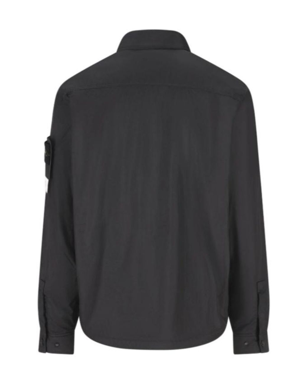 Stone Island Black Compass Patch Zip-Up Jacket for men