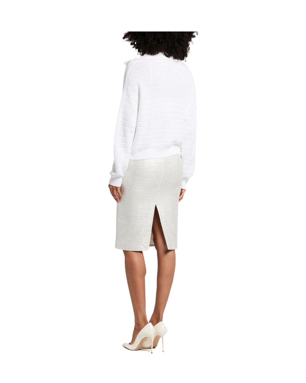 Brunello Cucinelli White Plain Colour Jumpers