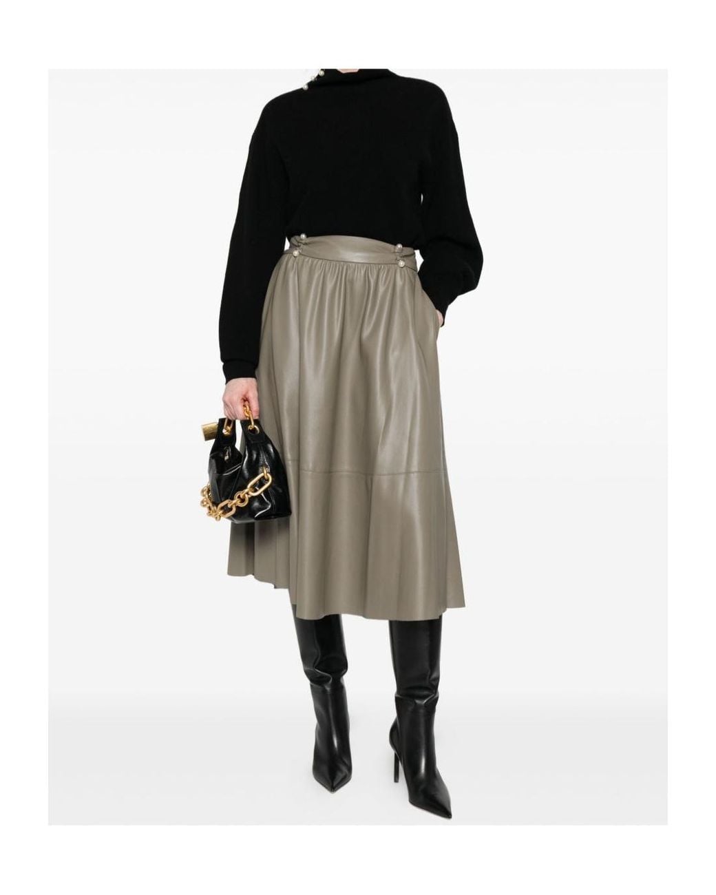 Liu Jo Black Pearl-Embellished Sweater
