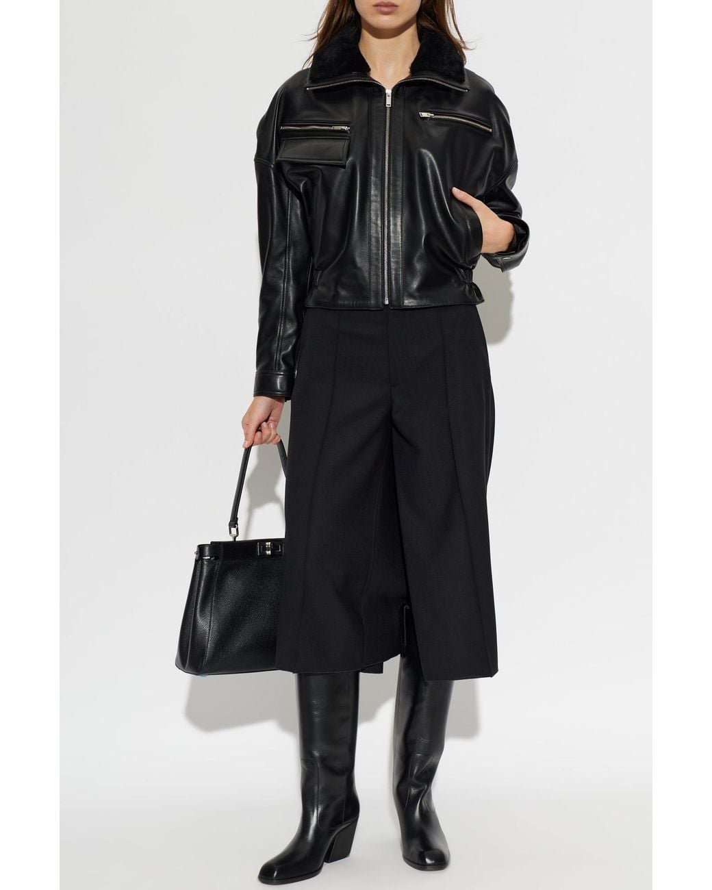 Christopher Esber Black Long-Sleeve Zip-Up Jacket