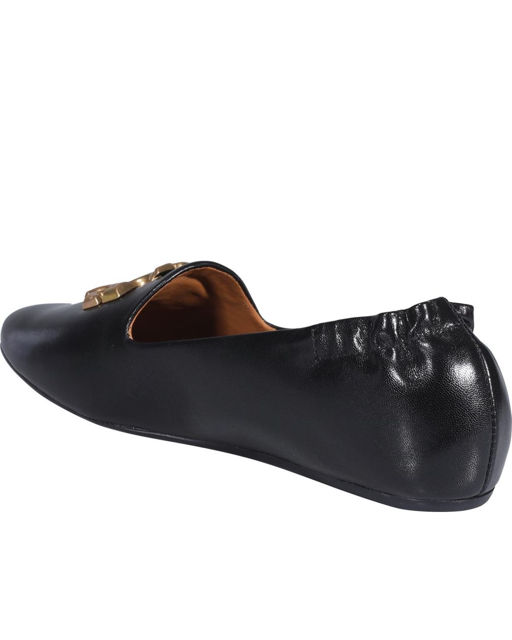 Tory Burch Black Eleanor Round Toe Loafers