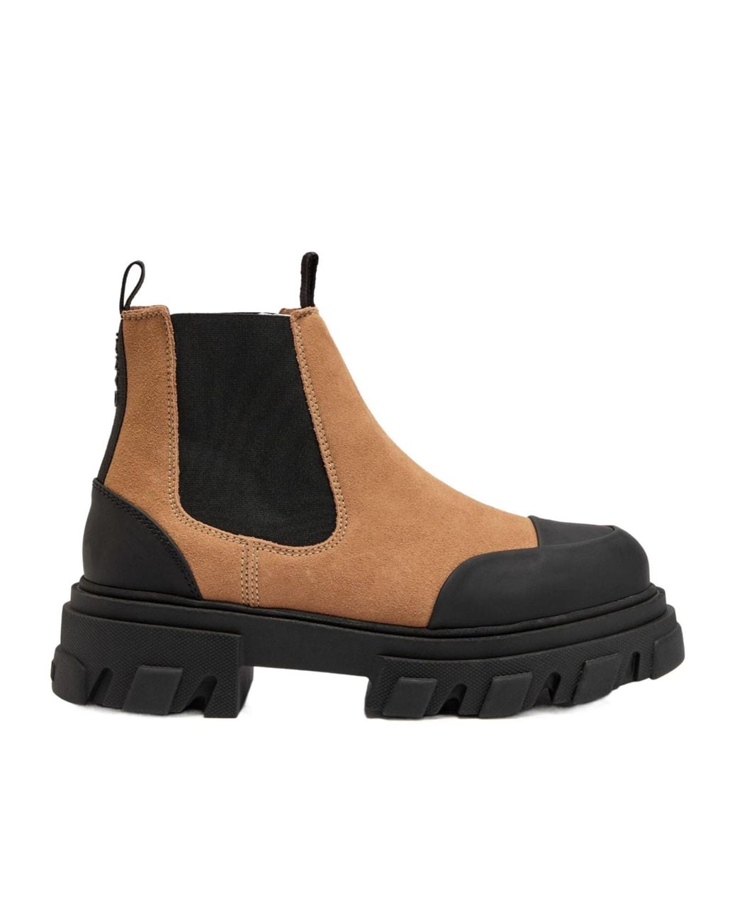 Ganni Suede Chelsea Boots in Black | Lyst