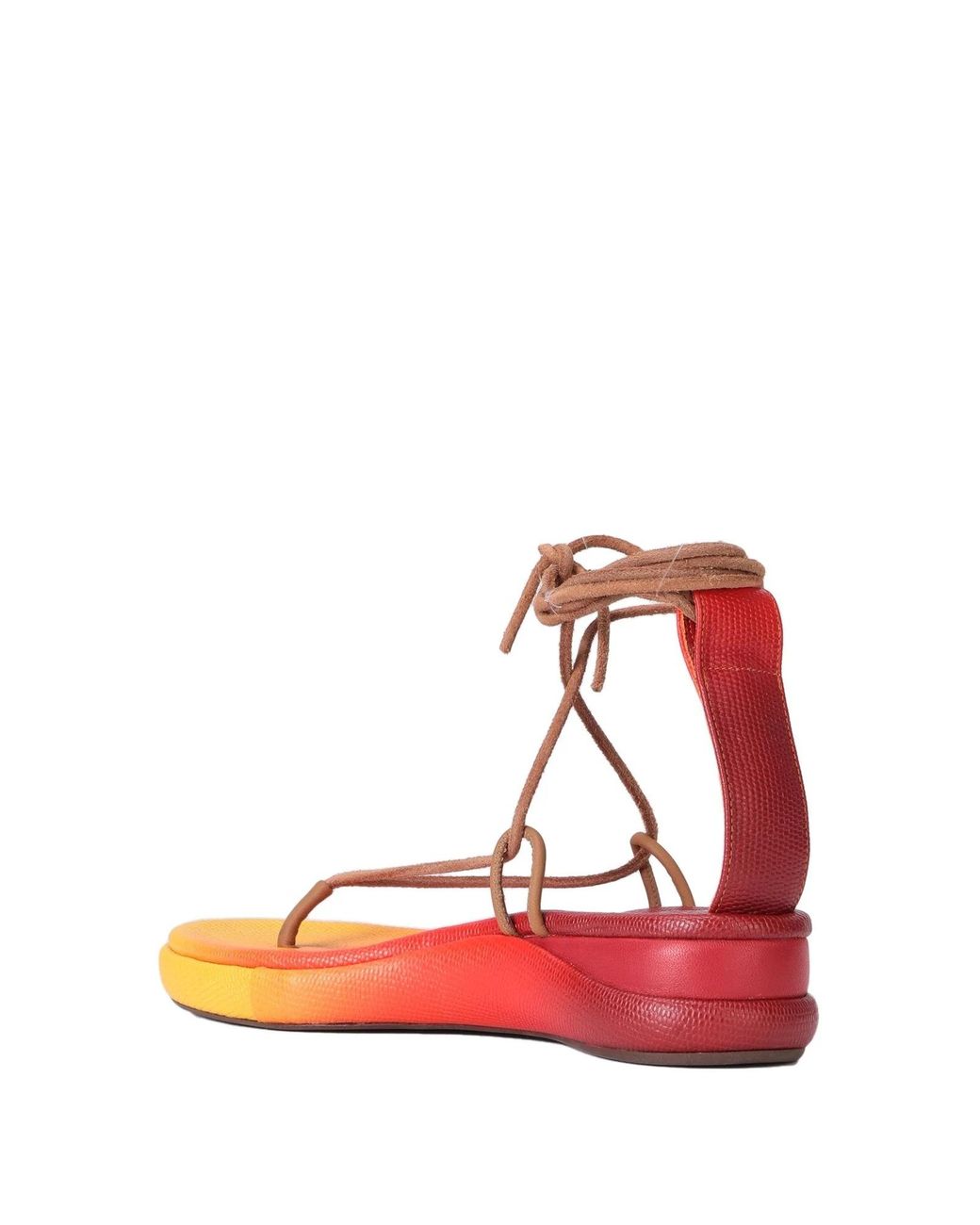 Chloé Red Fashionable Multi-Color Strap Sandals