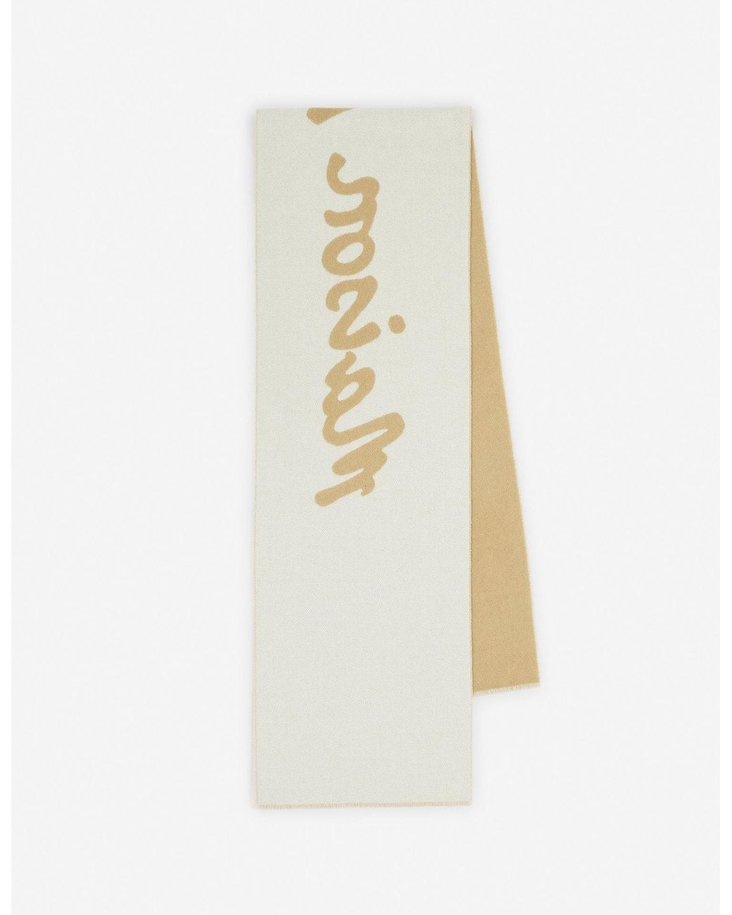 Maison Kitsuné White Maison Kitsuné Handwriting Scarf for men