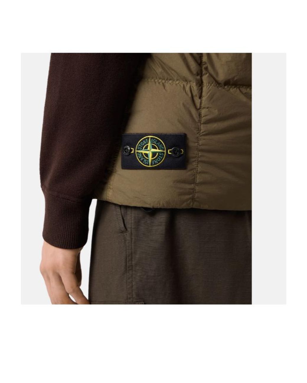 Stone Island Green Padded Gilet for men