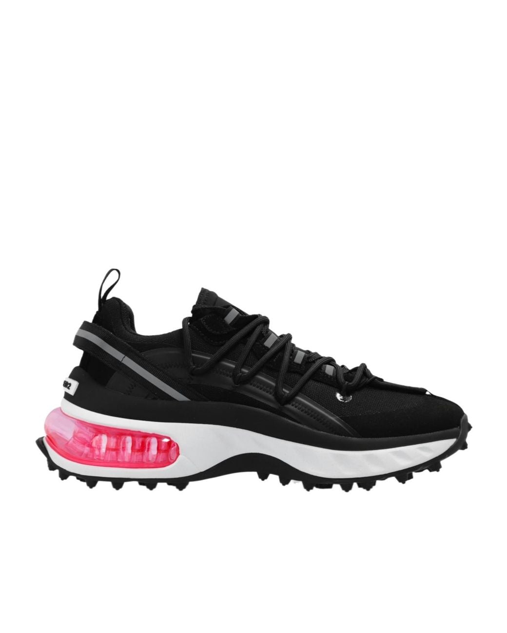 DSquared² Black Reflective-Detailed Chunky Lace-Up Sneakers