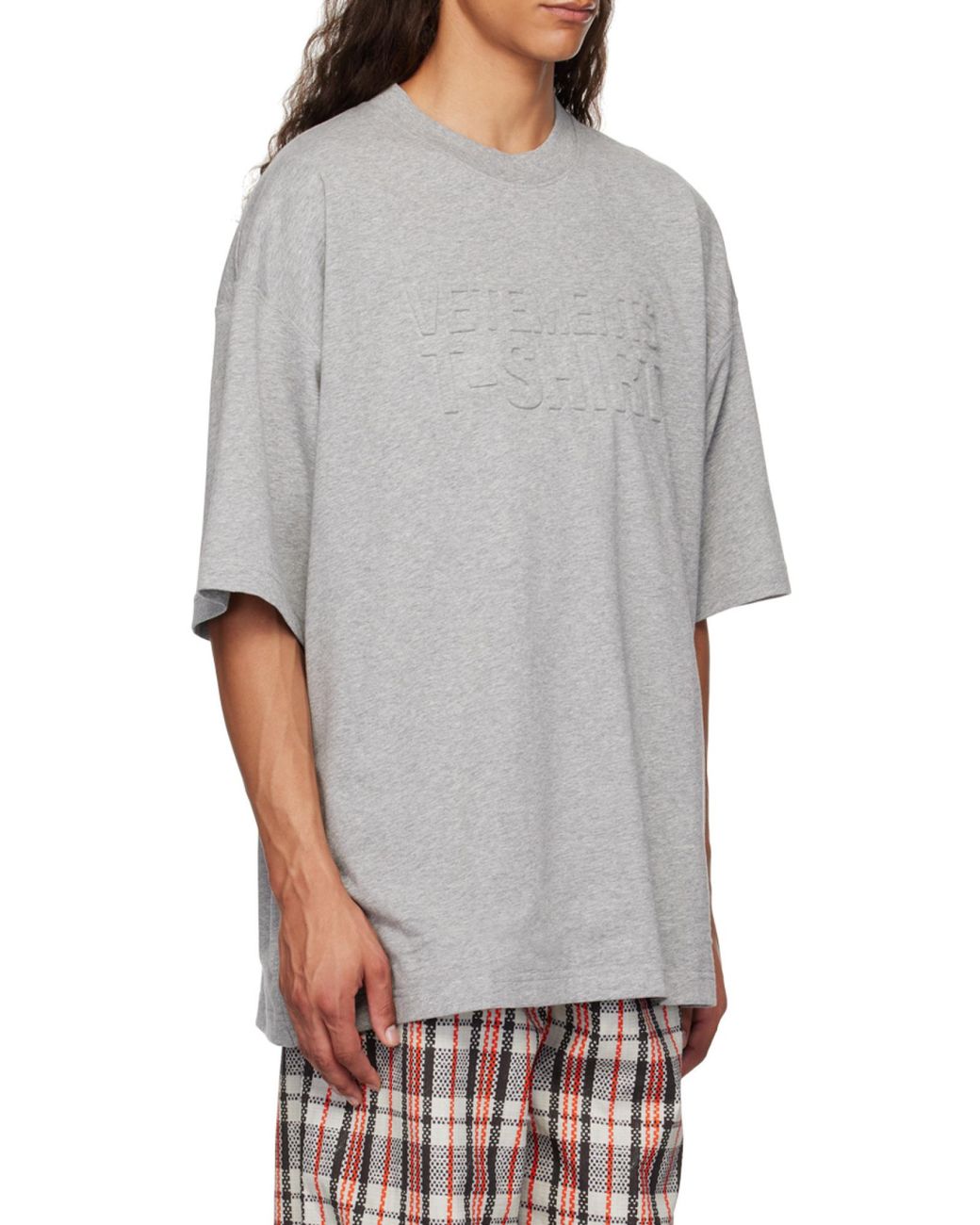 Vetements Gray Short-Sleeved T-Shirt for men