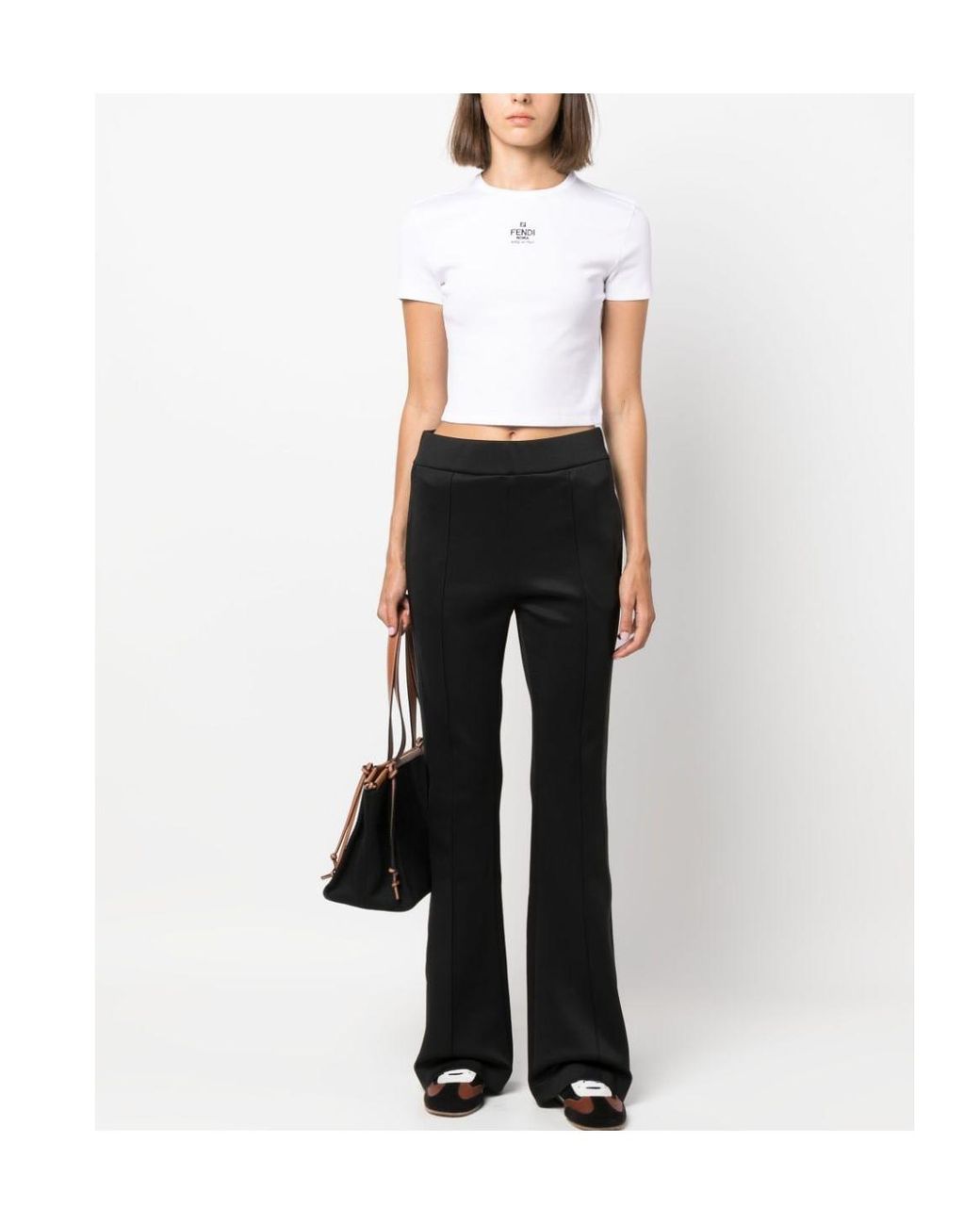 Fendi White Tops With Logo