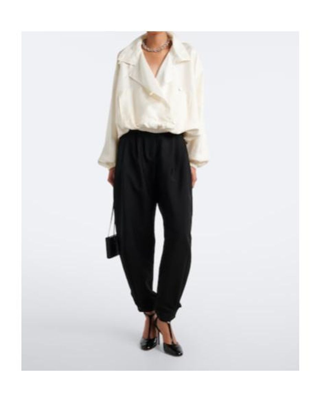 Rohe Black Wool And Mohair Balloon Pants