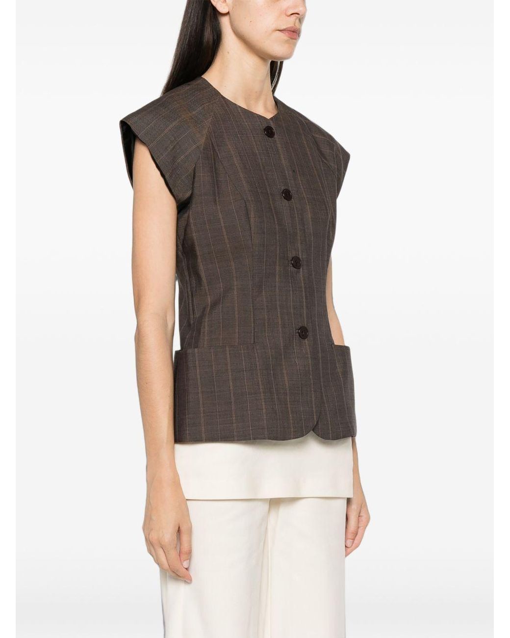 Ganni Brown Blouse