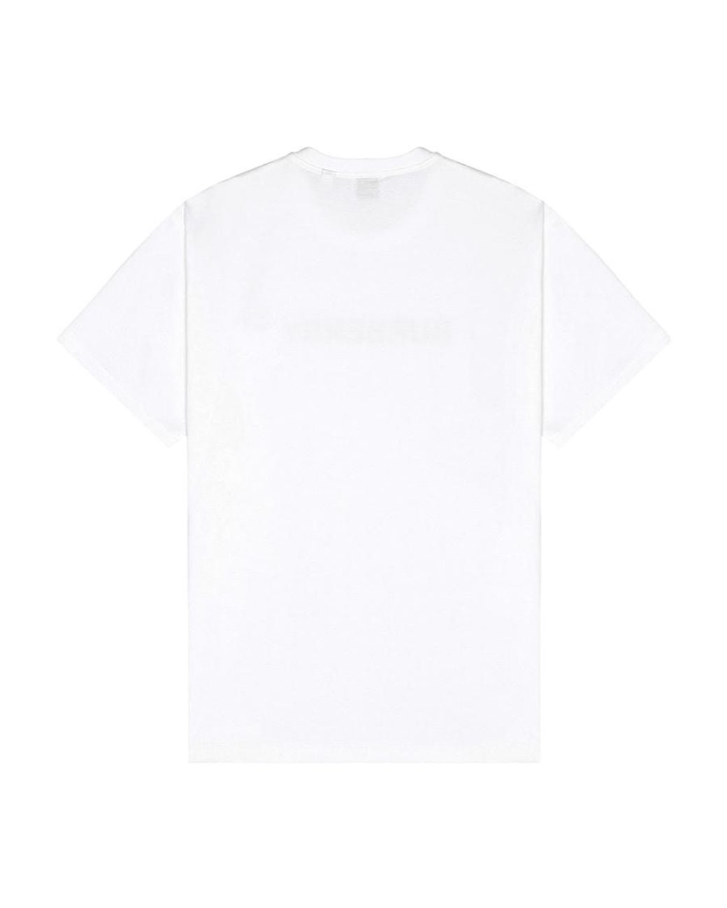 Burberry White Logo Printed Crewneck T-Shirt for men