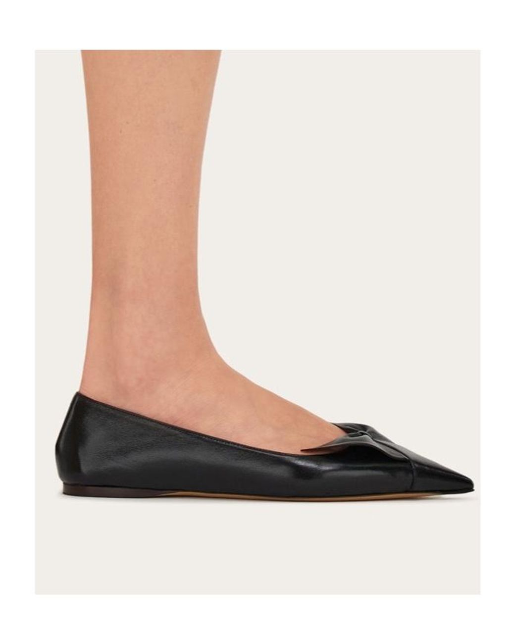 Ferragamo Black Bow Ballet Flat