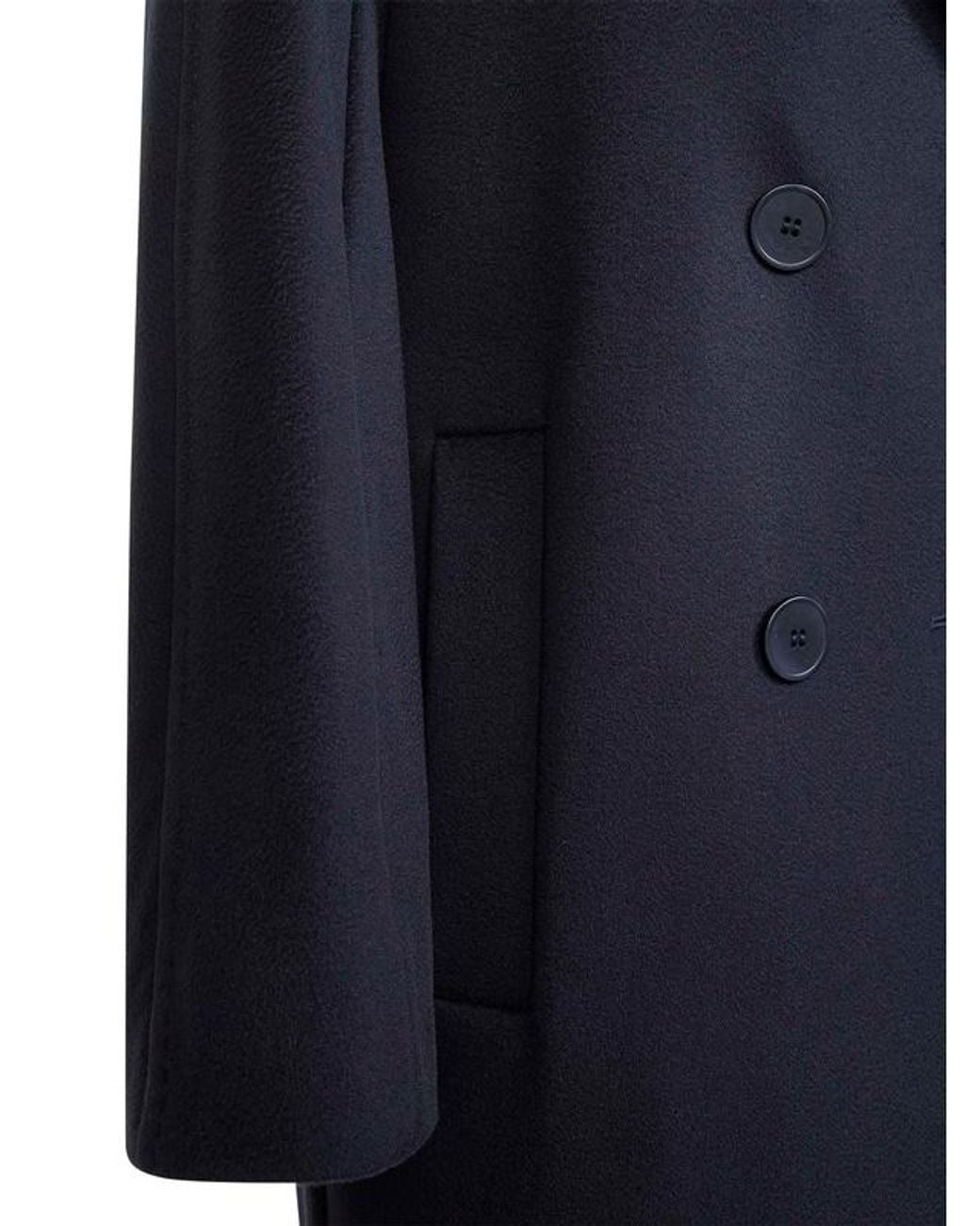Max Mara Blue Oversized Wool Coat