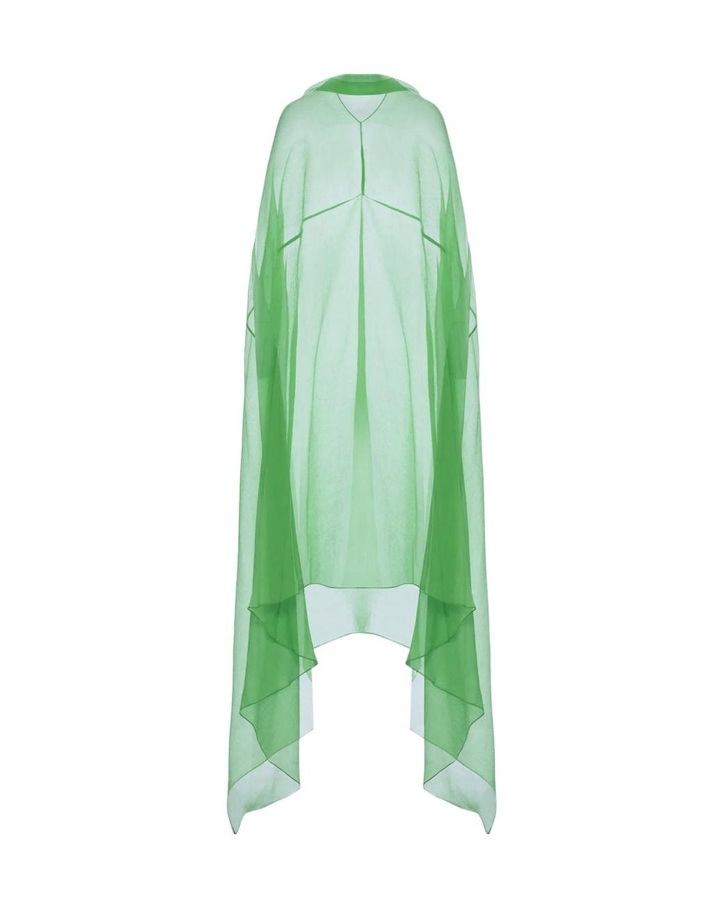 Dries Van Noten Green Long-Sleeved Dress