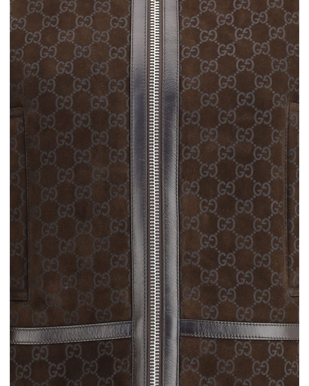 Gucci Black Gg Shearling Jacket