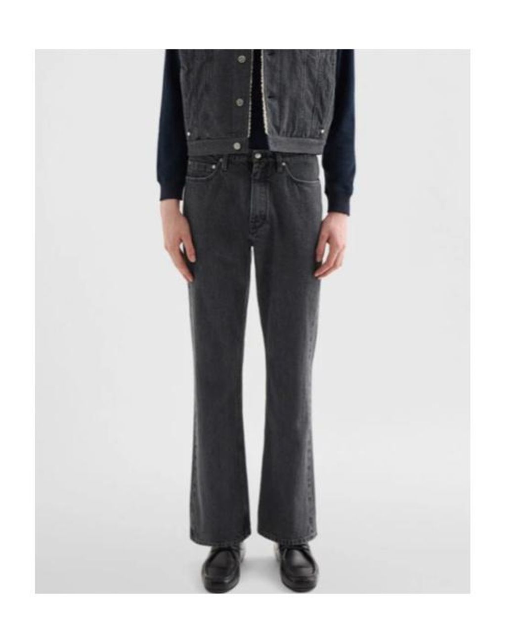 Jil Sander Blue Flared Lightweight Denim Trousers for men