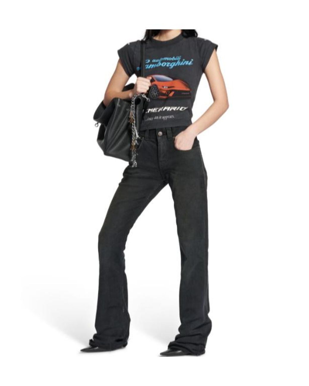 Balenciaga Black Slim-Fit Bootcut Jeans