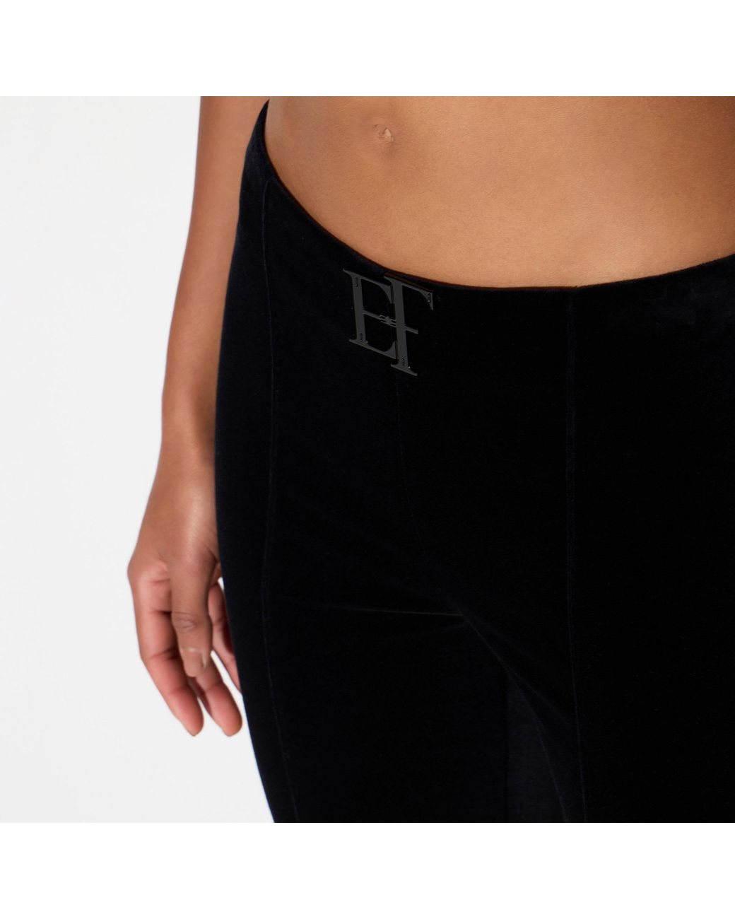 Elisabetta Franchi Black Flared Tailored Pants
