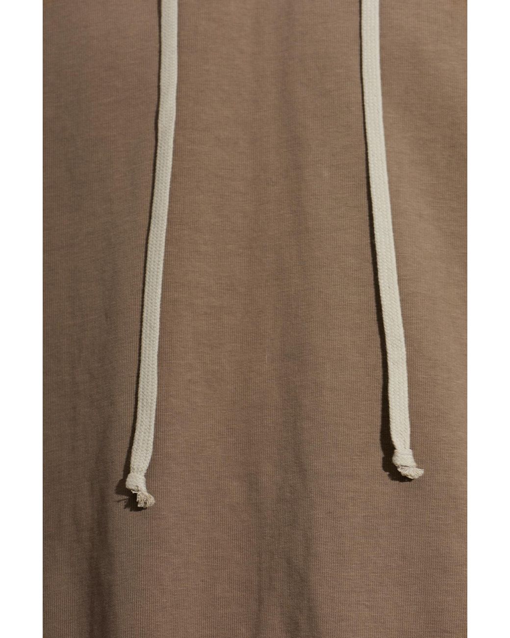 Rick Owens Brown Oversized Drawstring Hoodie for men