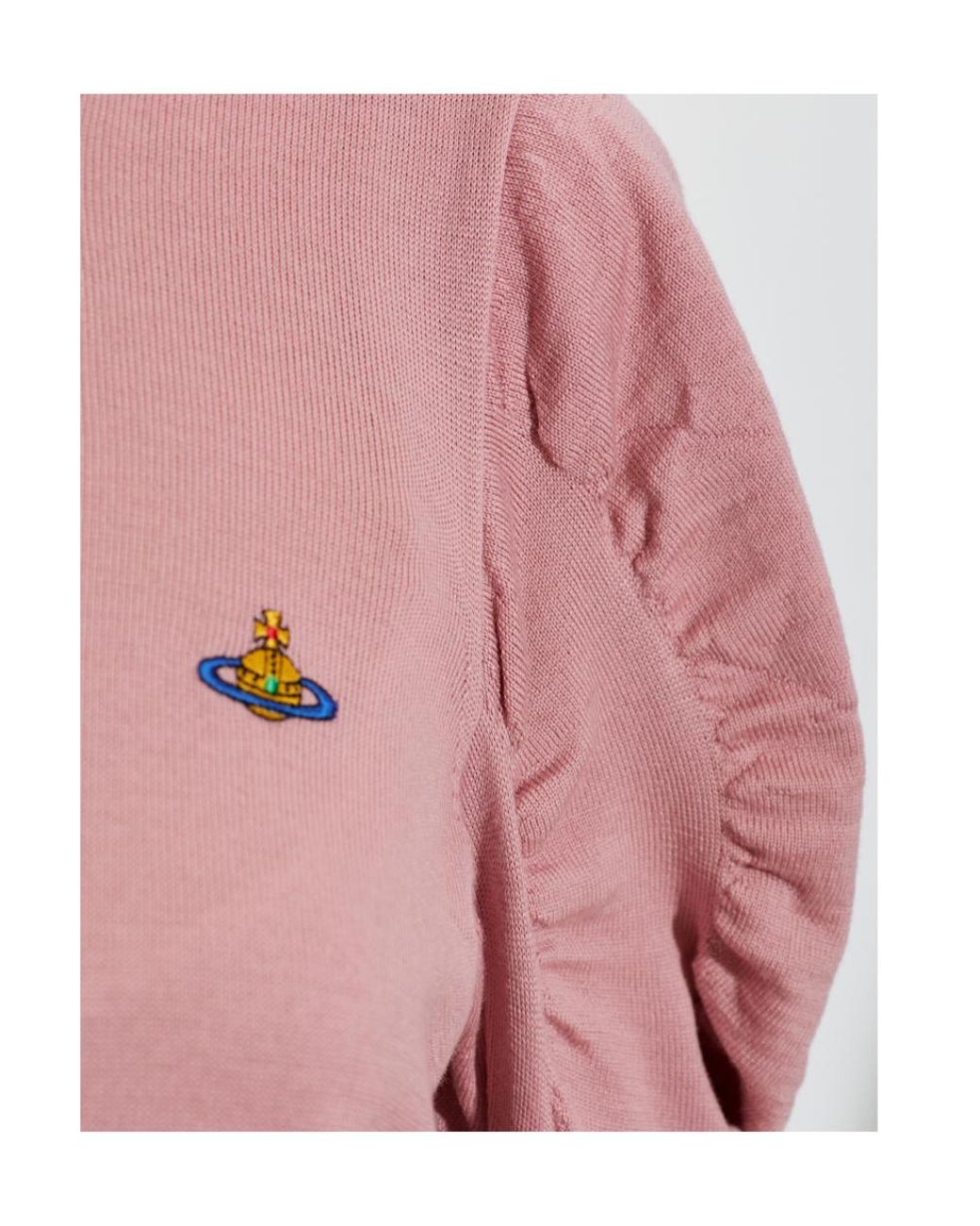 Vivienne Westwood Pink Eli Ruched-Sleeve Cardigan