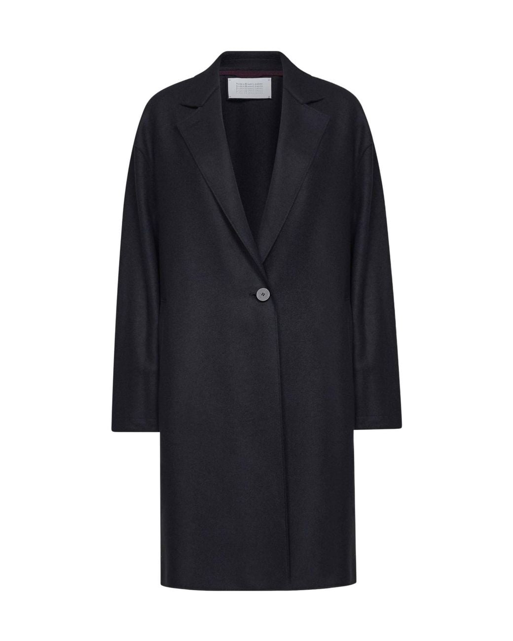 Harris Wharf London Blue Single-Breasted Coat