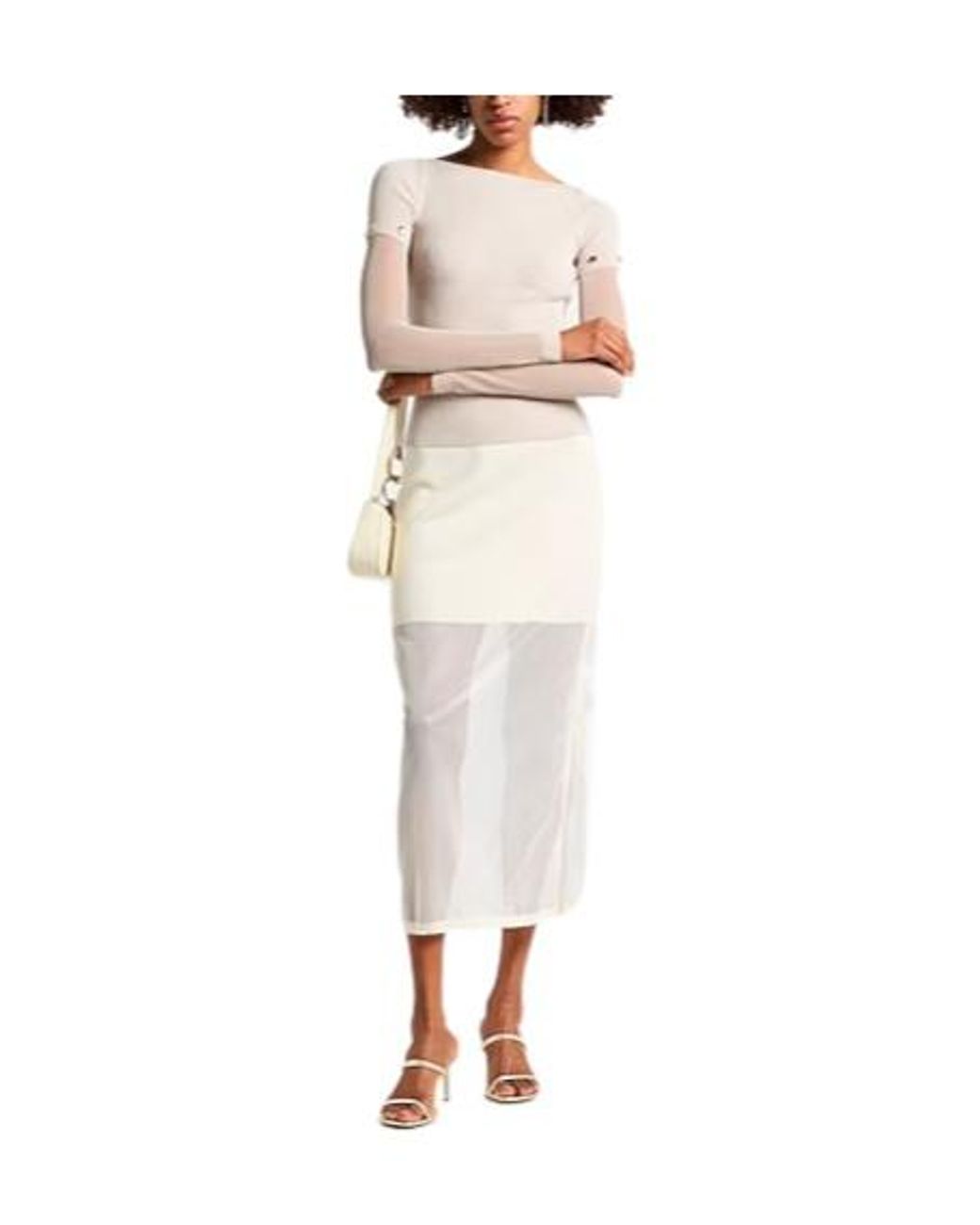 Sportmax Natural Lightweight Plain Knit Top