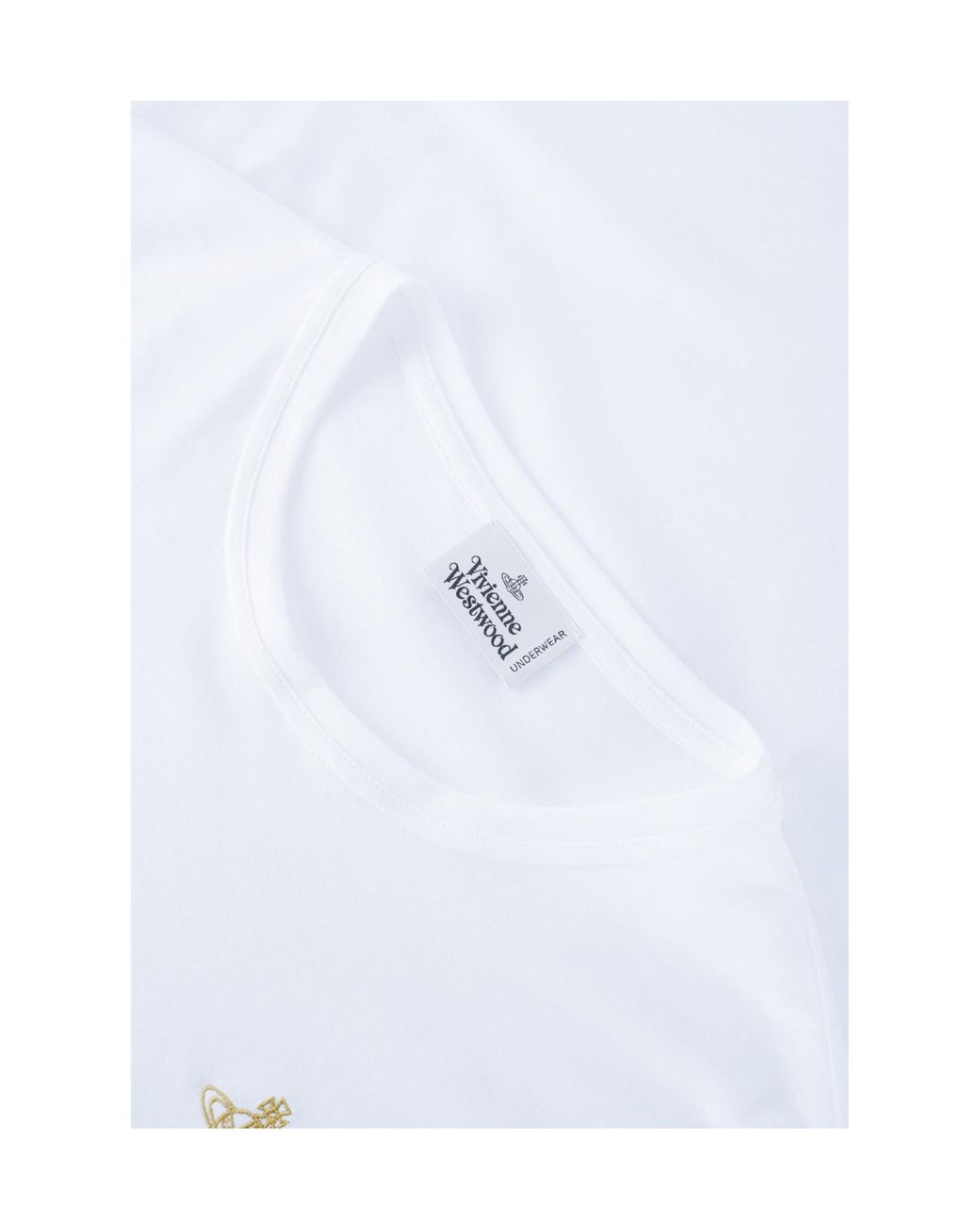 Vivienne Westwood White Embroidered Crewneck T-Shirt for men