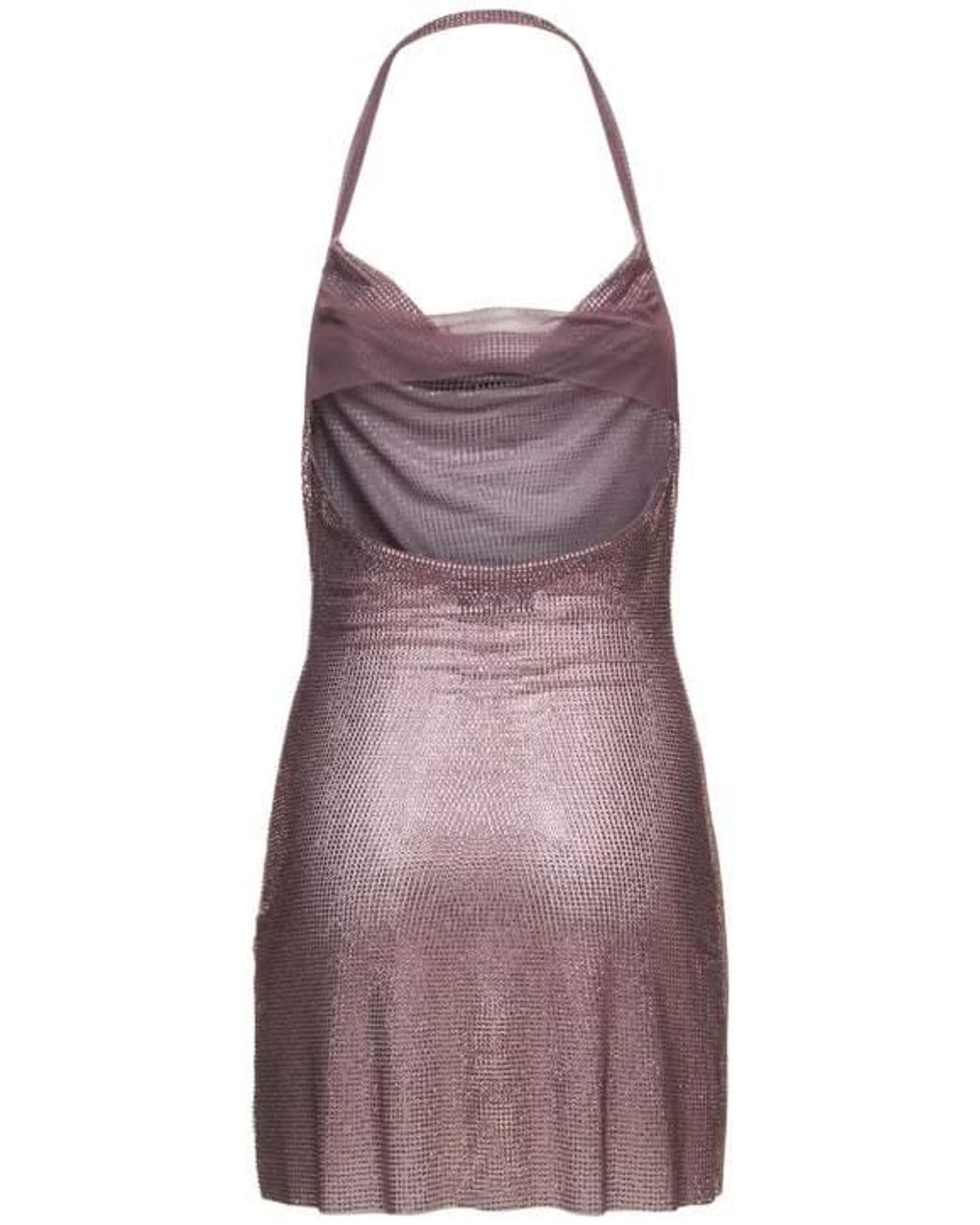 GIUSEPPE DI MORABITO Purple Embellished Net Mini Dress