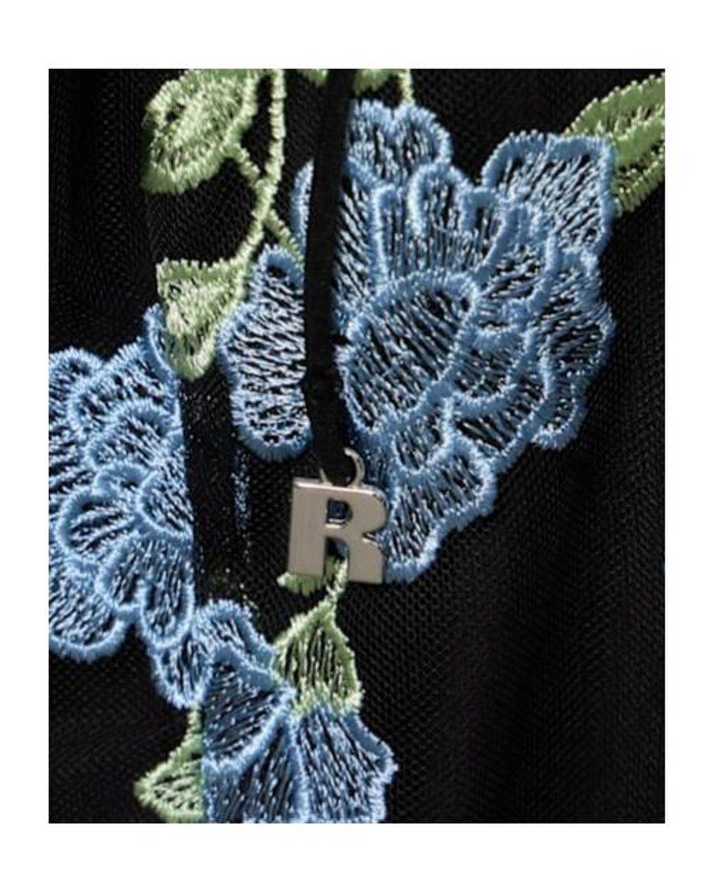 ROTATE BIRGER CHRISTENSEN Black Embroidered Mesh Mini Dress