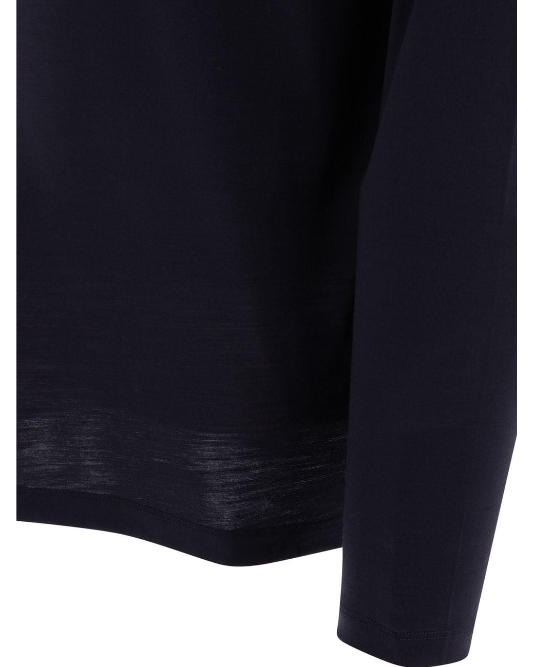 Herno Blue Long-Sleeved Crewneck Knitted T-Shirt for men