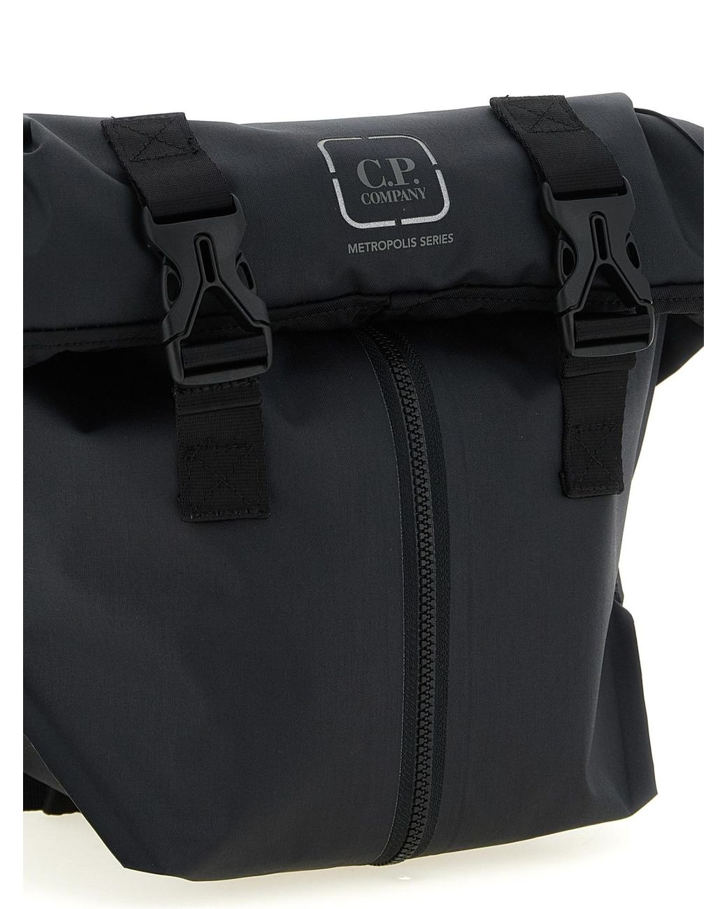 C P Company Black The Metropolis Series Backpack for men