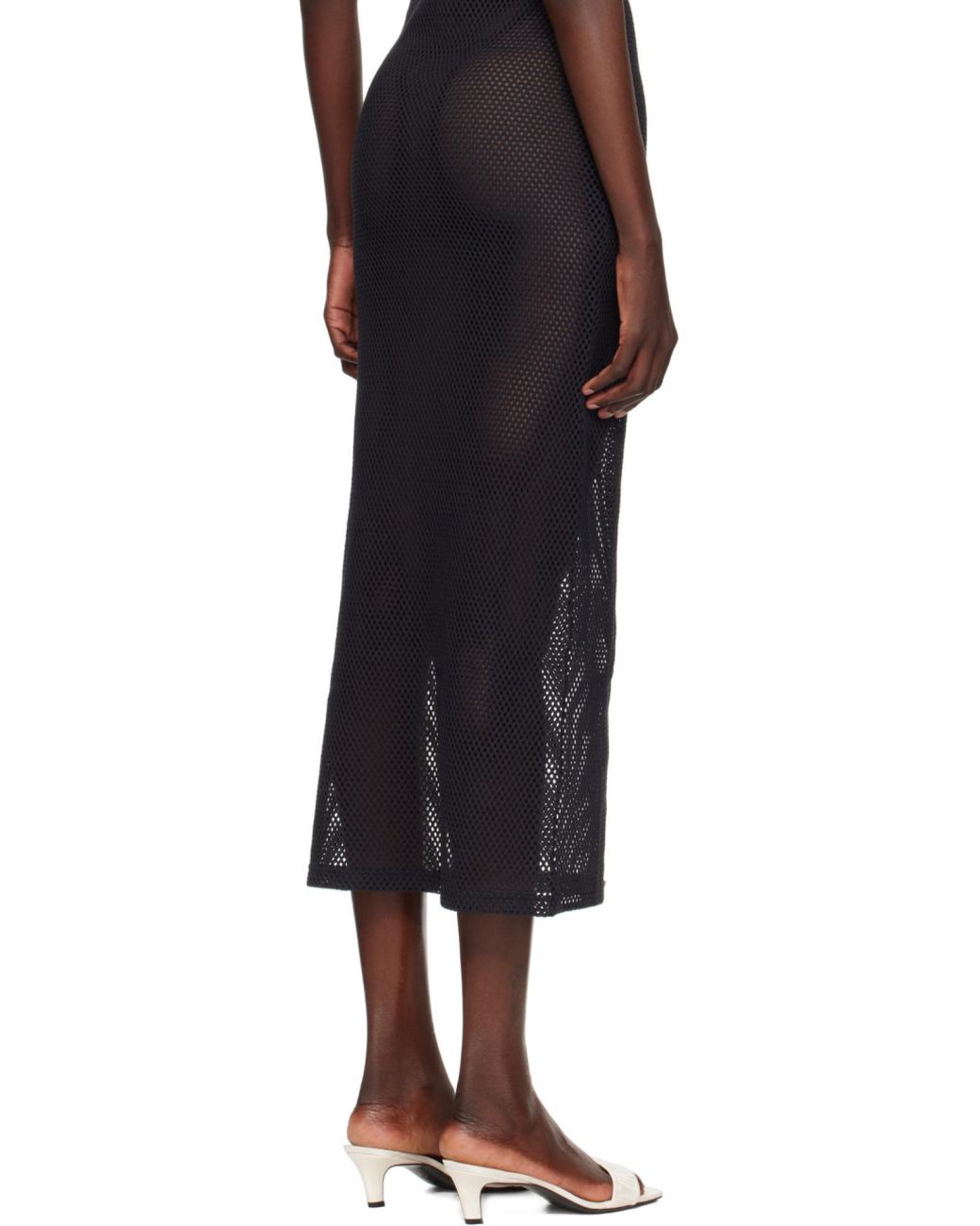Courreges Black Cotton Long Tank Dress