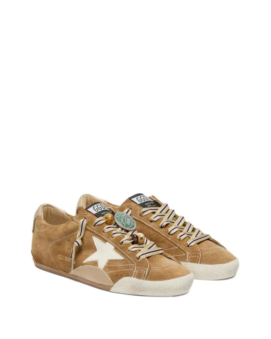 Golden Goose Deluxe Brand Brown True-Star Suede Leather Sneakers