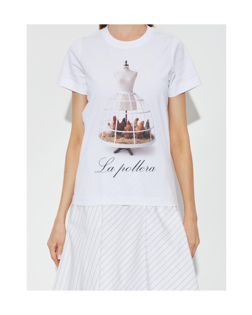 Moschino White Graphic Printed Crewneck T-Shirt