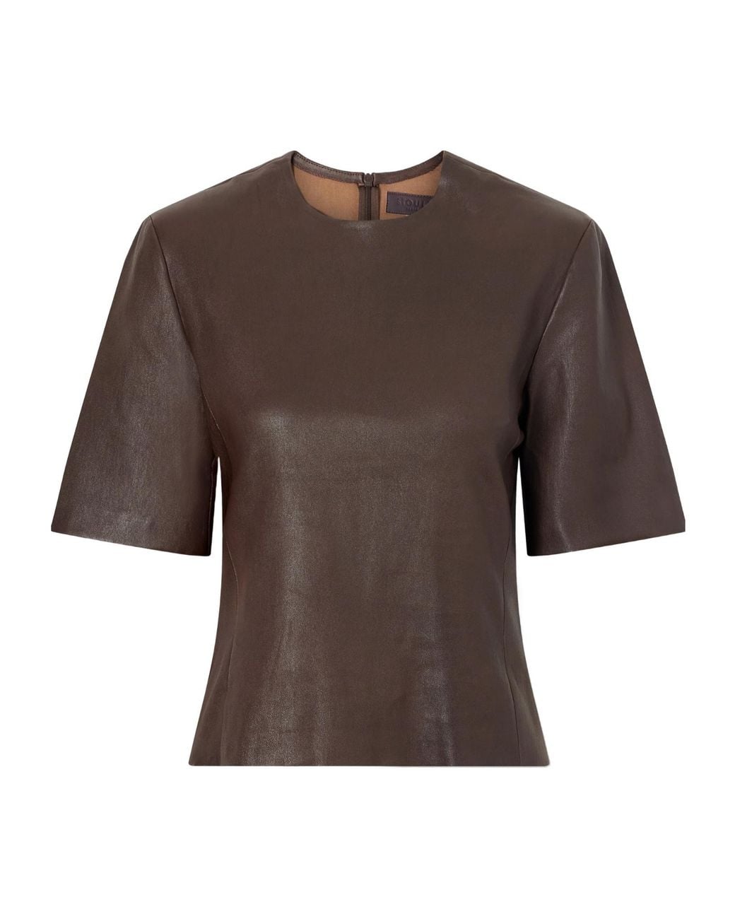 Stouls Brown Leather T-Shirt